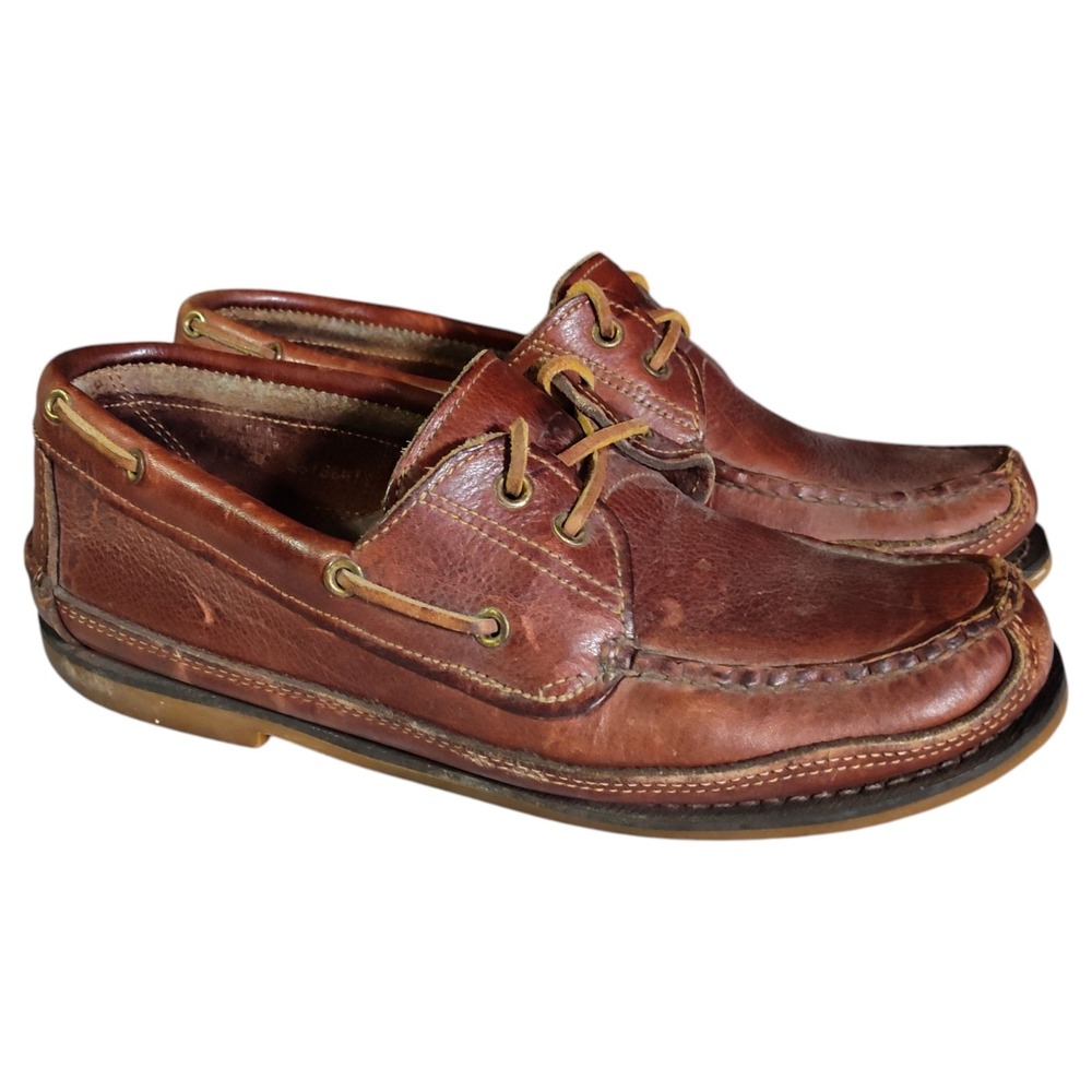 Orvis Boat Shoes Men's Size 11D Made in USA Slip On Moccasins Moc Toe Fishing